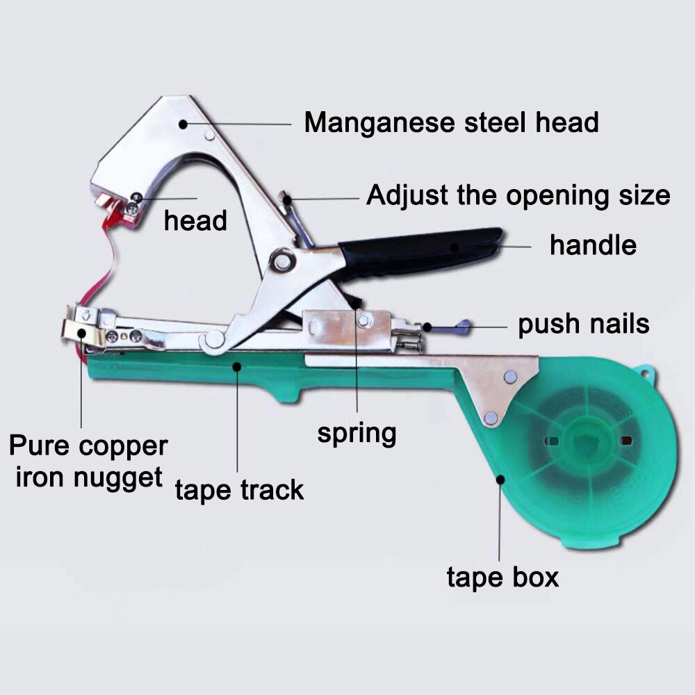 Bind Branch Machine Garden Tools vine with Pruning Shears Tape Tapener Packing Vegetable Stem Strapping