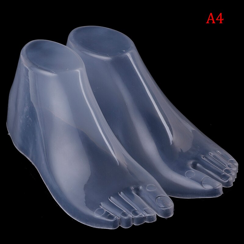 Produktbild von 1 Paar Baby-Fußpuppe Aus PE-Kunststoff – Weiße Schaufensterpuppe Für Kleinkinderschuhe, Socken Und Sandalen, 11,5 X 8,5 X 4 Cm