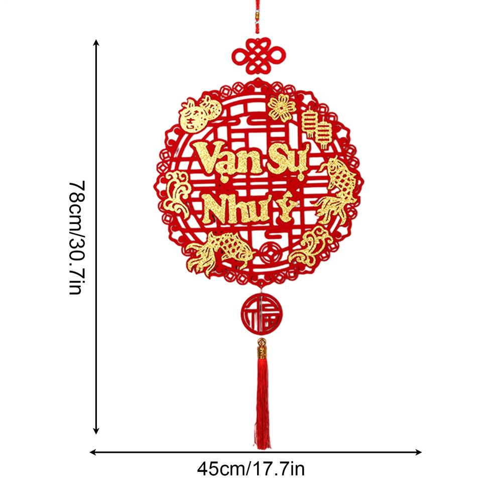 Vietnamese Year Decorations Red Year Home Decoration Spring Festival Decorations Unique Decorative Ornaments Lucky: Dark Brown