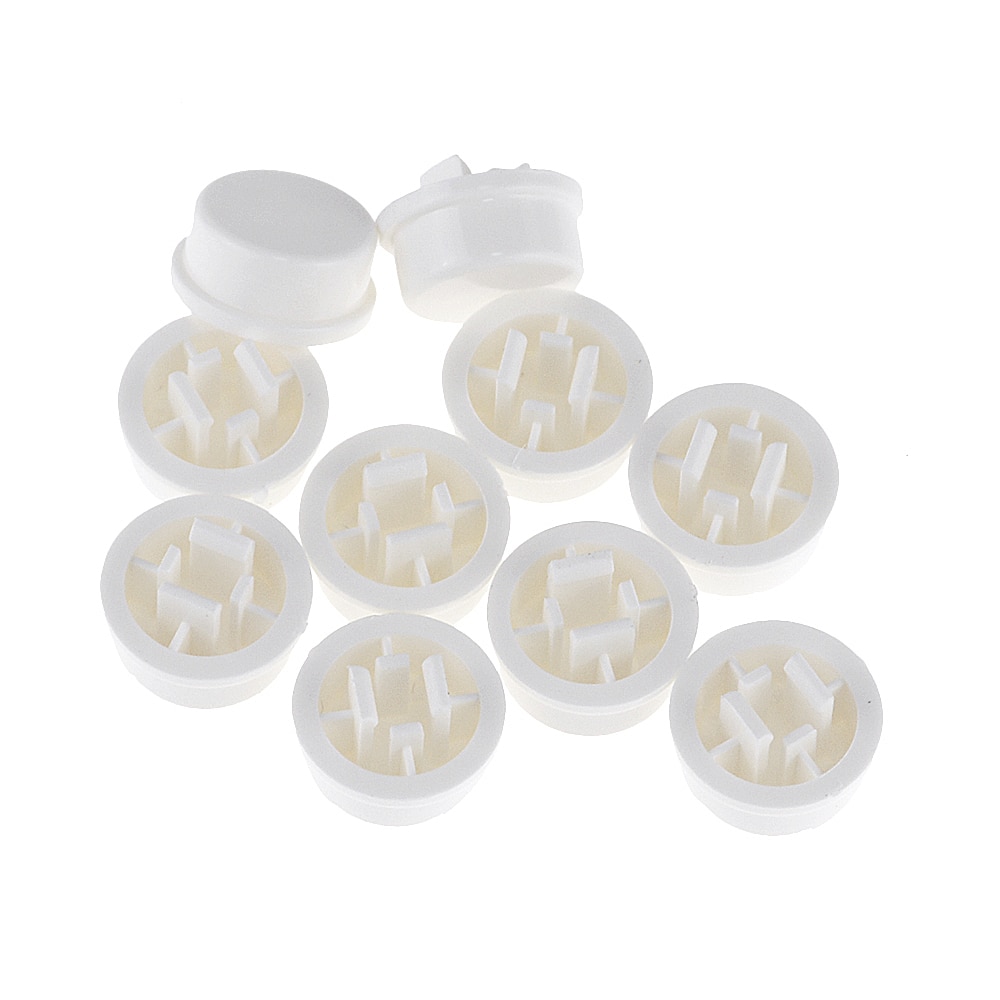 50PCS Round Tactile Button Caps Kits Suitable For 12 *12 *7.3MM Square Head Touch / Micro Switch Push Cap 12 x 12 x7.3mm