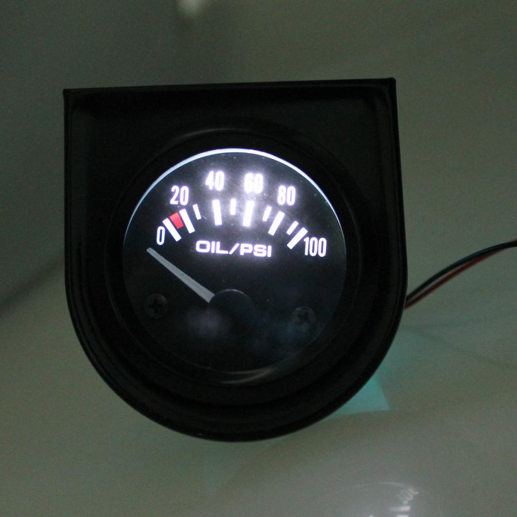 52mm 12V Digital Analog Electric Oil Pressure Gauge Indicator Tachometer Detector Car Motorcycle