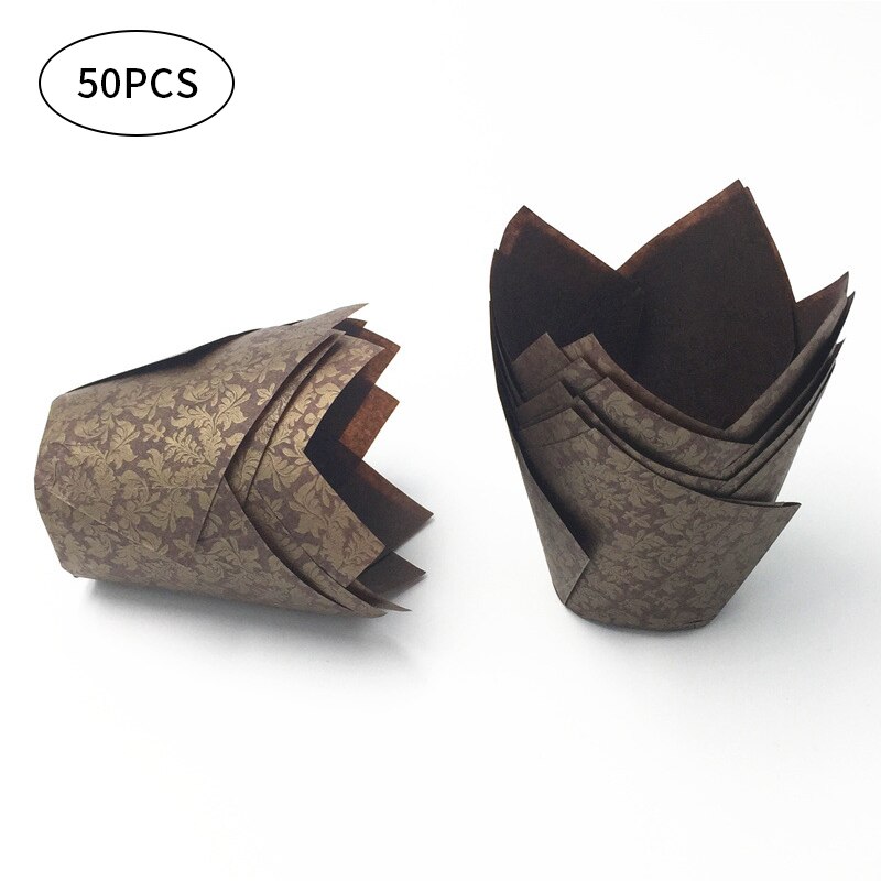 50pc gazeta styl foremka do babeczek papilotki do pieczenia na wesele Caissettes tulipan Muffin babeczka kubek papierowy olejoodporny ciasto Wrapper: 16