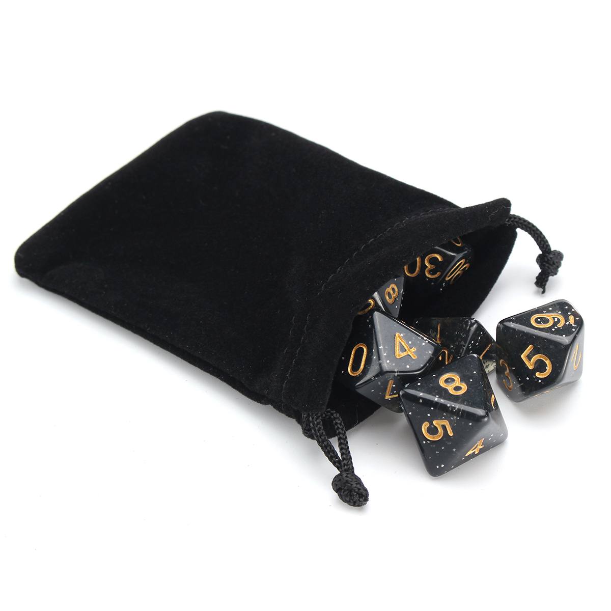 140 pces/280 pces conjunto de dados polyhedral trpg cor misturada diques D4-D20 para jogos de tabuleiro rpg + sacos de armazenamento