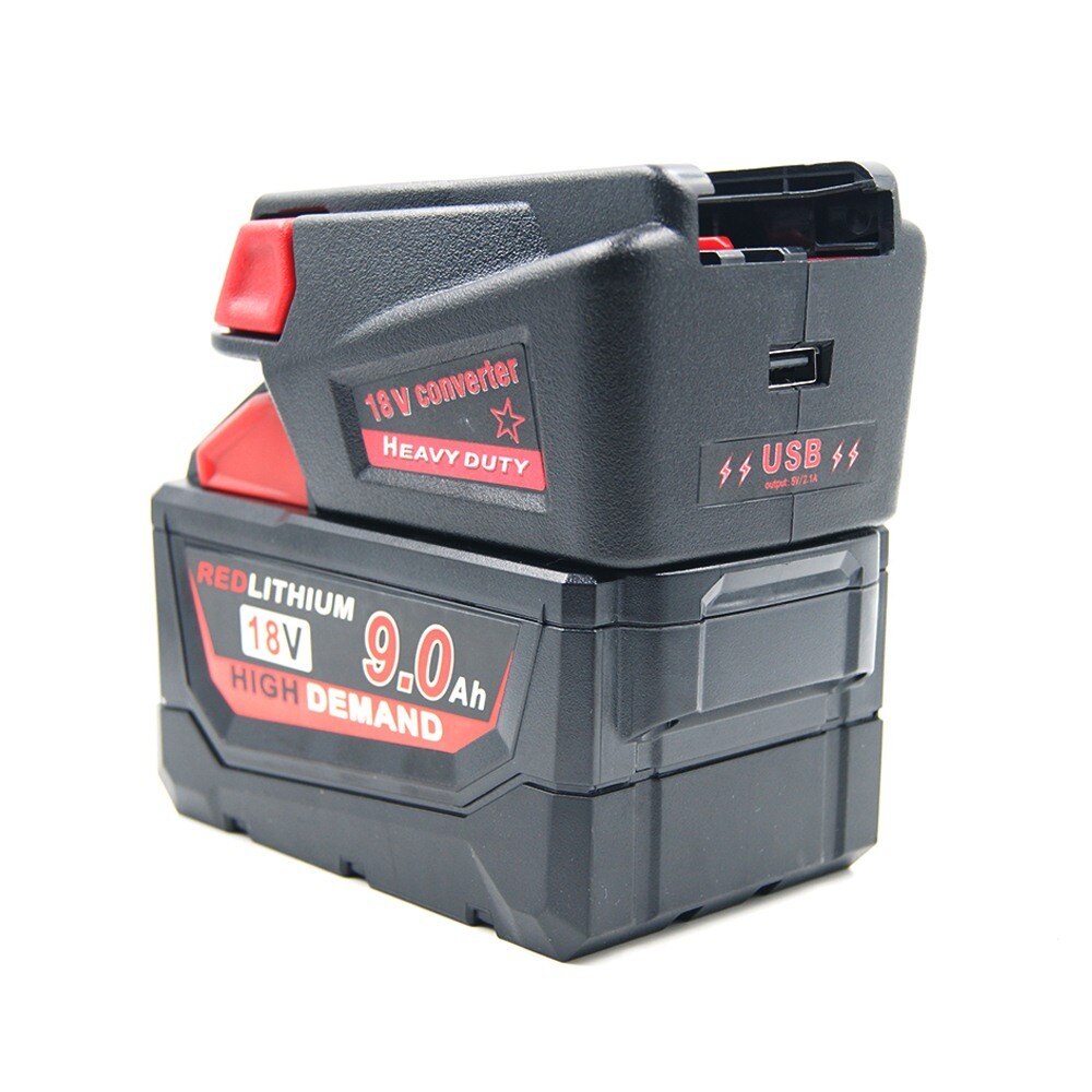 18V Lithium-ion Battery Adapter Converter with Milwaukee M18 Lithium-ion Battery for Energy-saving Multi-level Protection