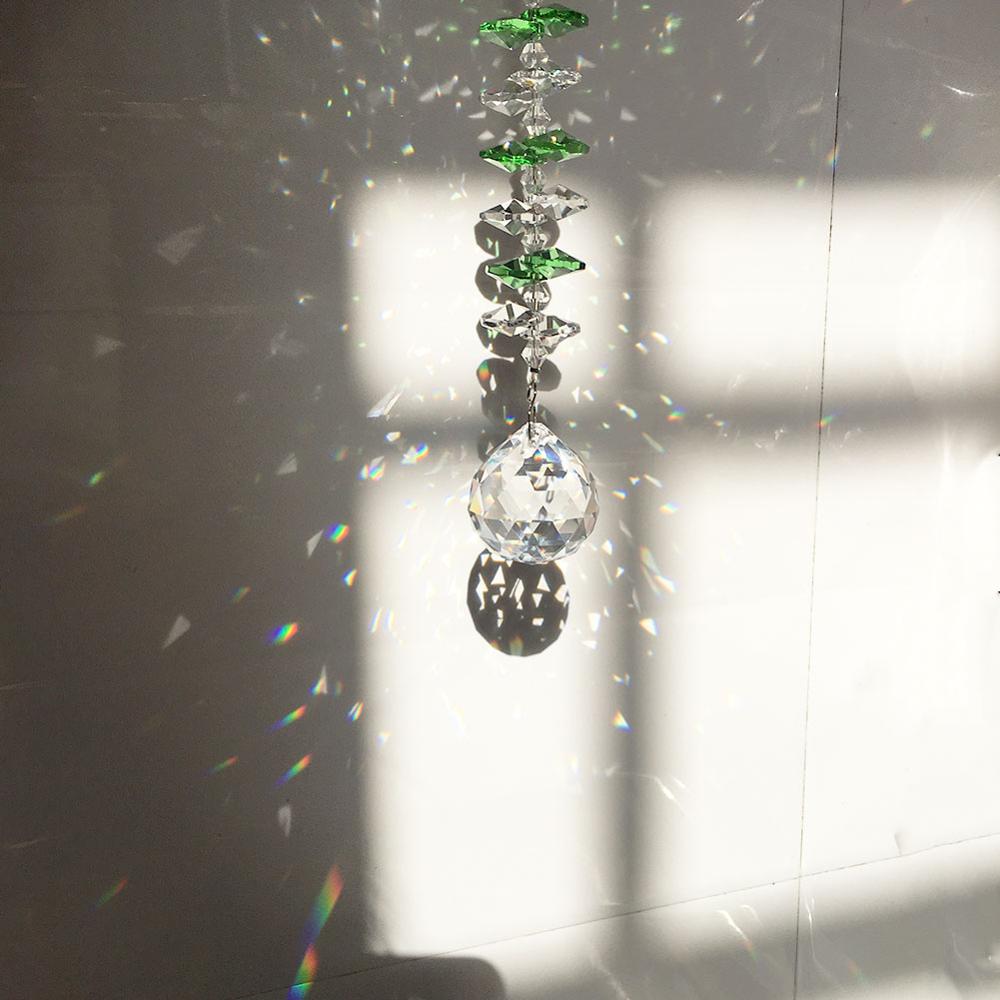 30Mm Crystal Ball Achthoek Kralen Venster Zon Catcher Collection Suncatcher Home Decor Rainbow Maker, K9 Clear Prisma