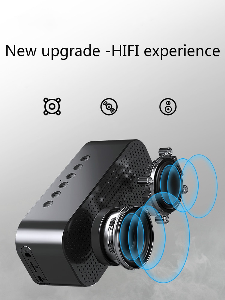 LED Mirror Alarm Clock Digital Wireless Bluetooth speaker home subwoofer mobile phone mini alarm clock Bluetooth small audio