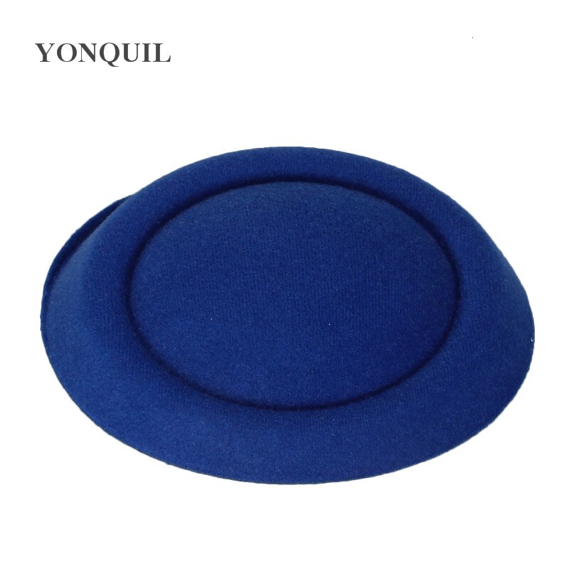20 Kleuren 16Cm Tovenaar Hoeden Bases Wolvilt Party Hoeden Diy Haaraccessoires Pillendoosjepet Stewardess Cap 12 stks/partij MH018: Blauw