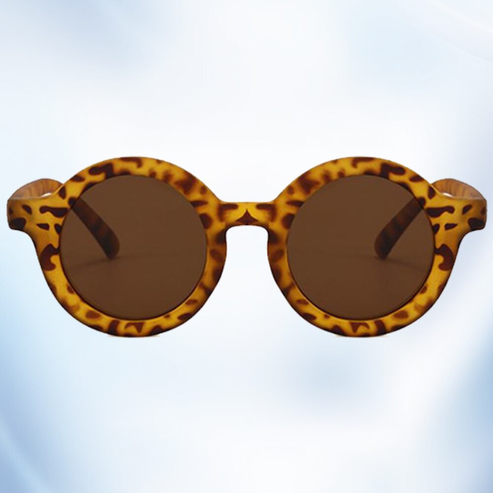 1pcs Simple Leopard Grain Small Retro Kid Sunglasses Funny Sunglasses Round Sunglasses for Boy Girl