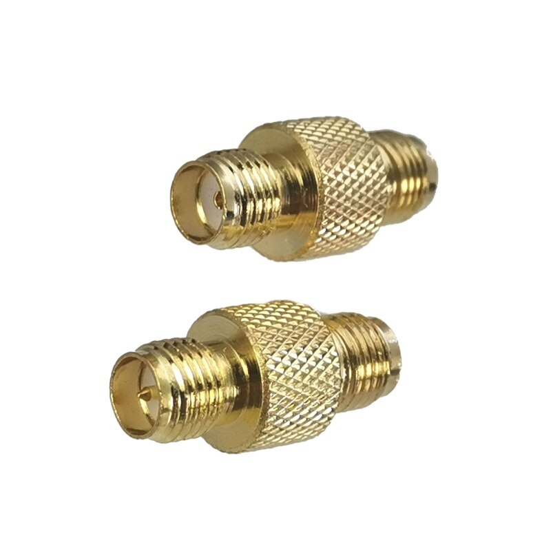 1 Uds adaptador de conector SMA RP-SMA a SMA RPSMA enchufe macho y conector hembra convertidor Coaxial RF recto latón: Verde militar