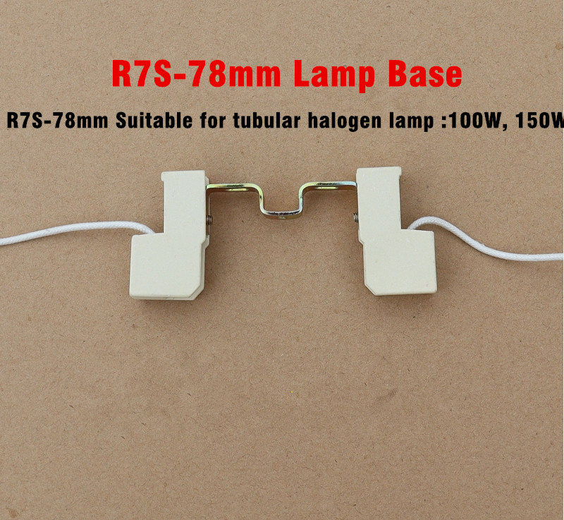 78/118/189mm r7s flom halogen lyspære keramisk lampe sokkel holder adapter fatning  r7s lampeholdere scene lys holder  x1 keramikk