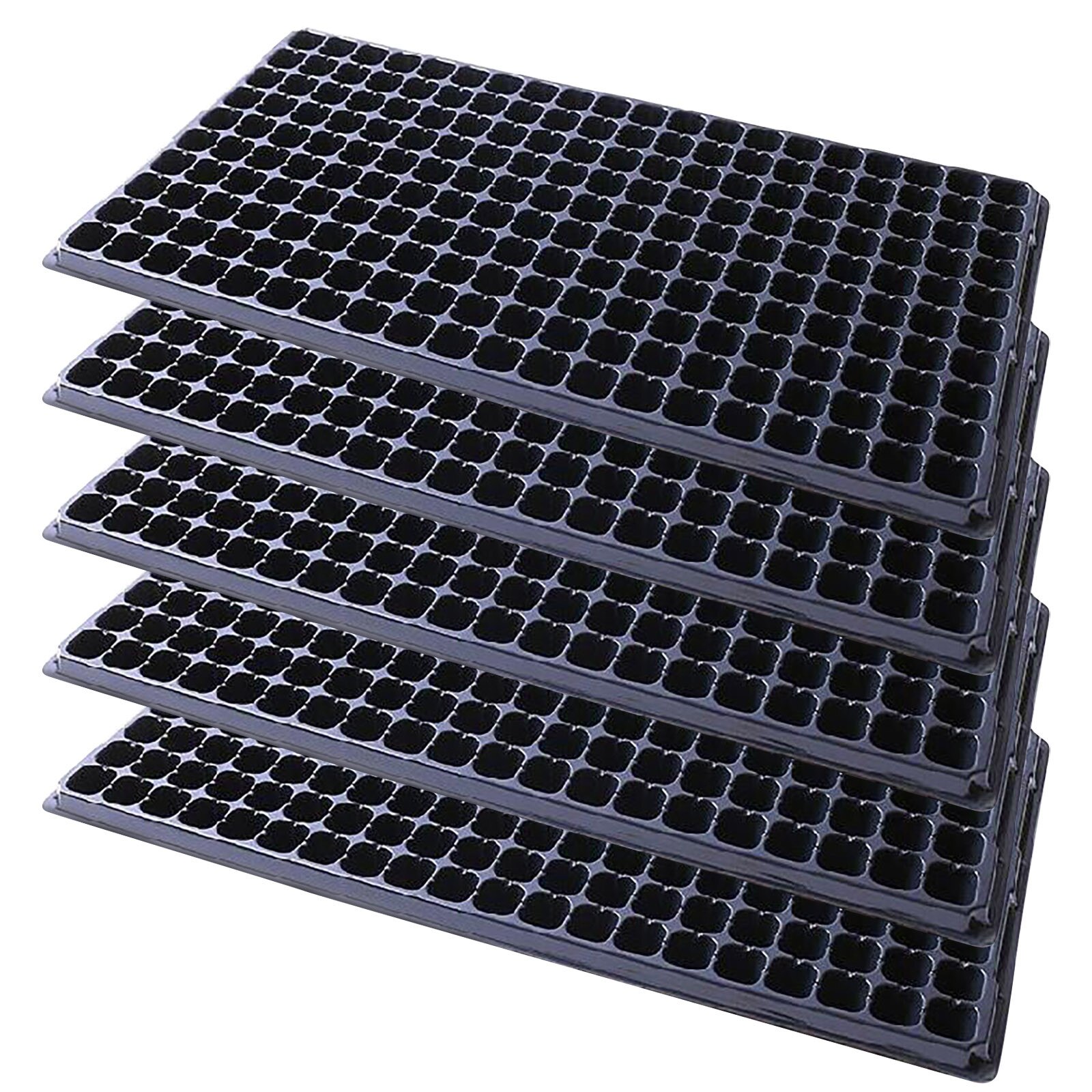 200 Cells Gardening Mini Breathable Lids Plastic Germination Box Nursery Pots Plant Seedling Tray Garden Planting Accessories: C