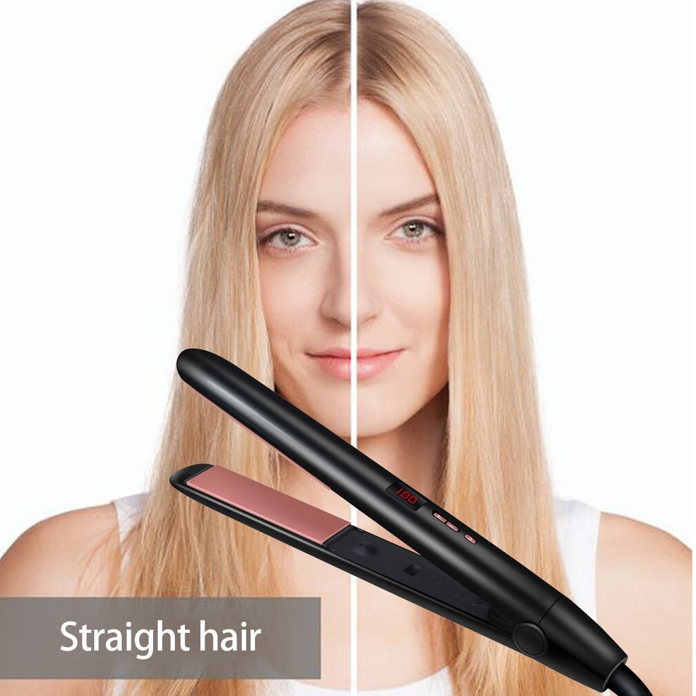 Redresseur de cheveux électrique, attelle à double usage à rouleau droit, dispositif de Perm en céramique Tourmaline, fer à friser en plastique et en métal