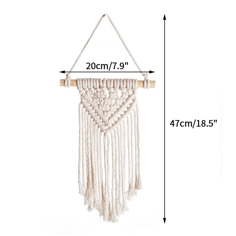 nordycki wiszące gobeliny ścienne makrama ściana sztuka dekoracyjna szykowne, boho gobelin dekoracja robić domu i robić sypialni ręcznie tkane gobeliny ścienne: 47cm