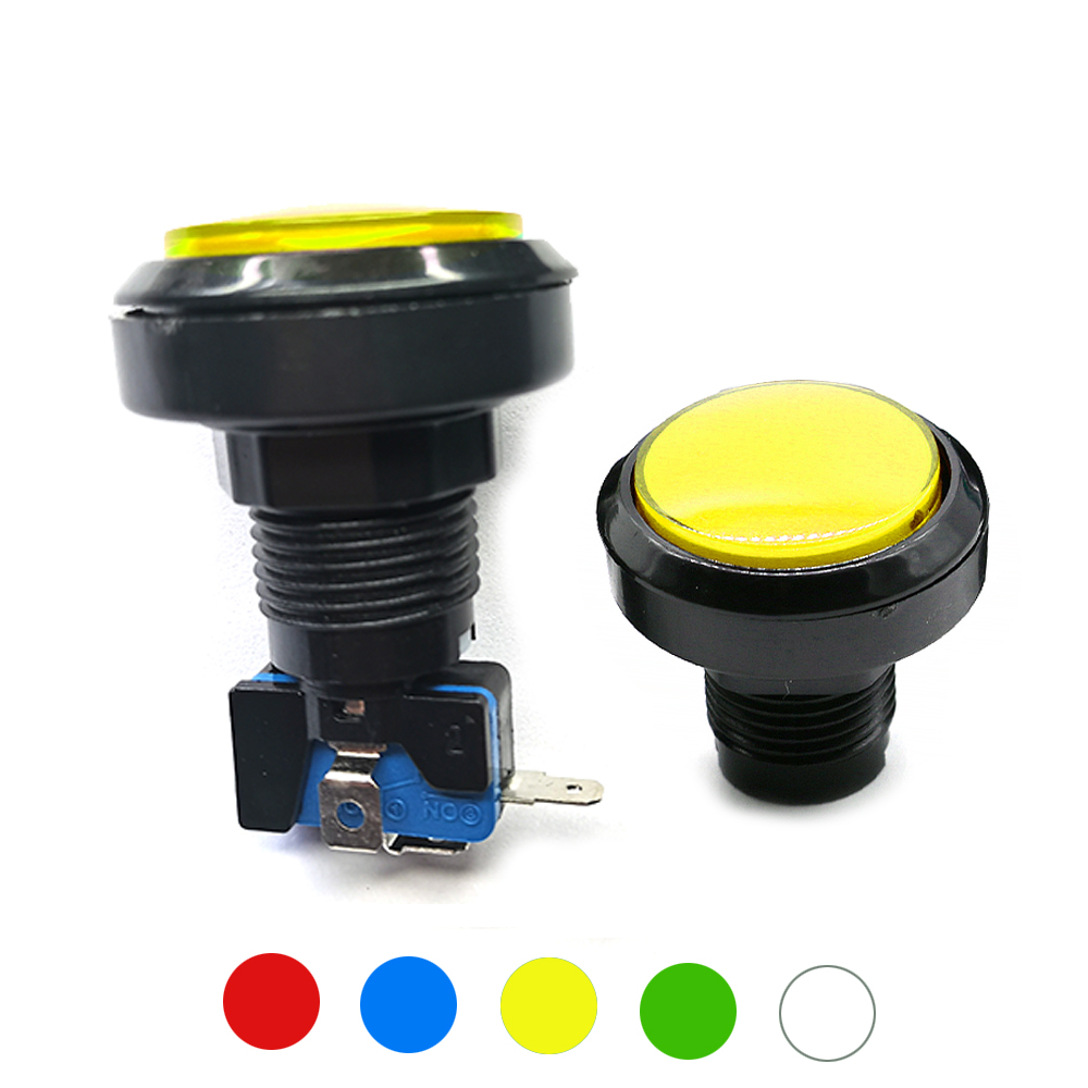 1 Stück 46 mm Druckknopf rund Momentanbeleuchtung beleuchtet LED Spiel Umschalter für Arkade Klaue Verkauf Maschine Flipper Teile