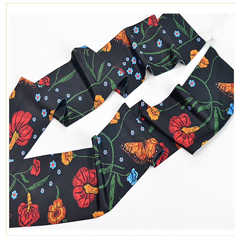 Ruin #39 #39 sorte strømpebukser sommerfugle- og blomsterprintede pigetights