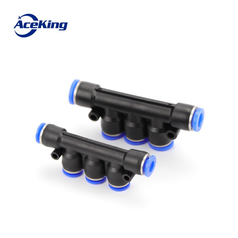 Pneumatic Connector PK Hose Push-in 5-port Equal Diameter Fast Tracheal Connector 5-way Single-Touch 8 mm 10 mm 4 mm 12 mm OD