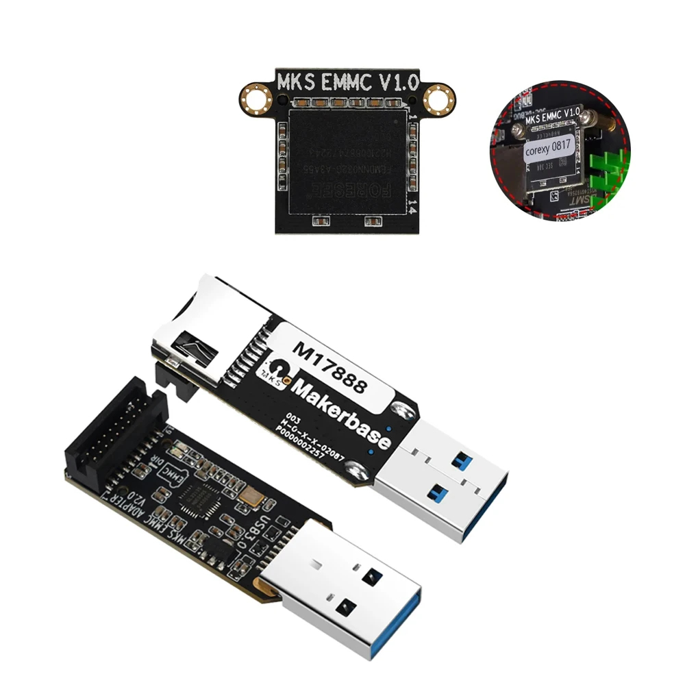 Makerbase MKS EMMC Modul Mikro SD 32 GB TF-Karte für KLP1/ KP3S Profi V2, für Elegoo Neptun 4/ 4 Profi/ 4 Max/ 4 Max