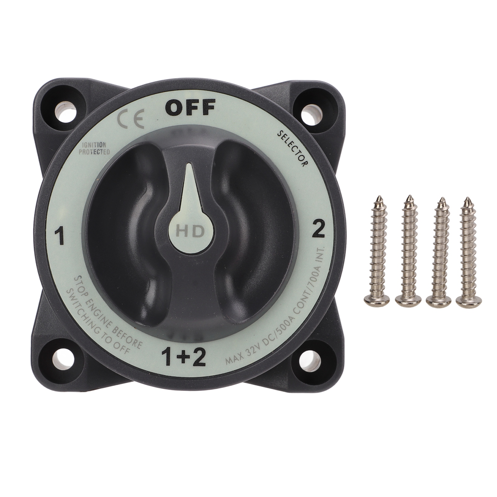 Interruptor de desconexión de batería marina, accesorio de alta resistencia, Selector de batería de 4 posiciones para barco RV, 500A