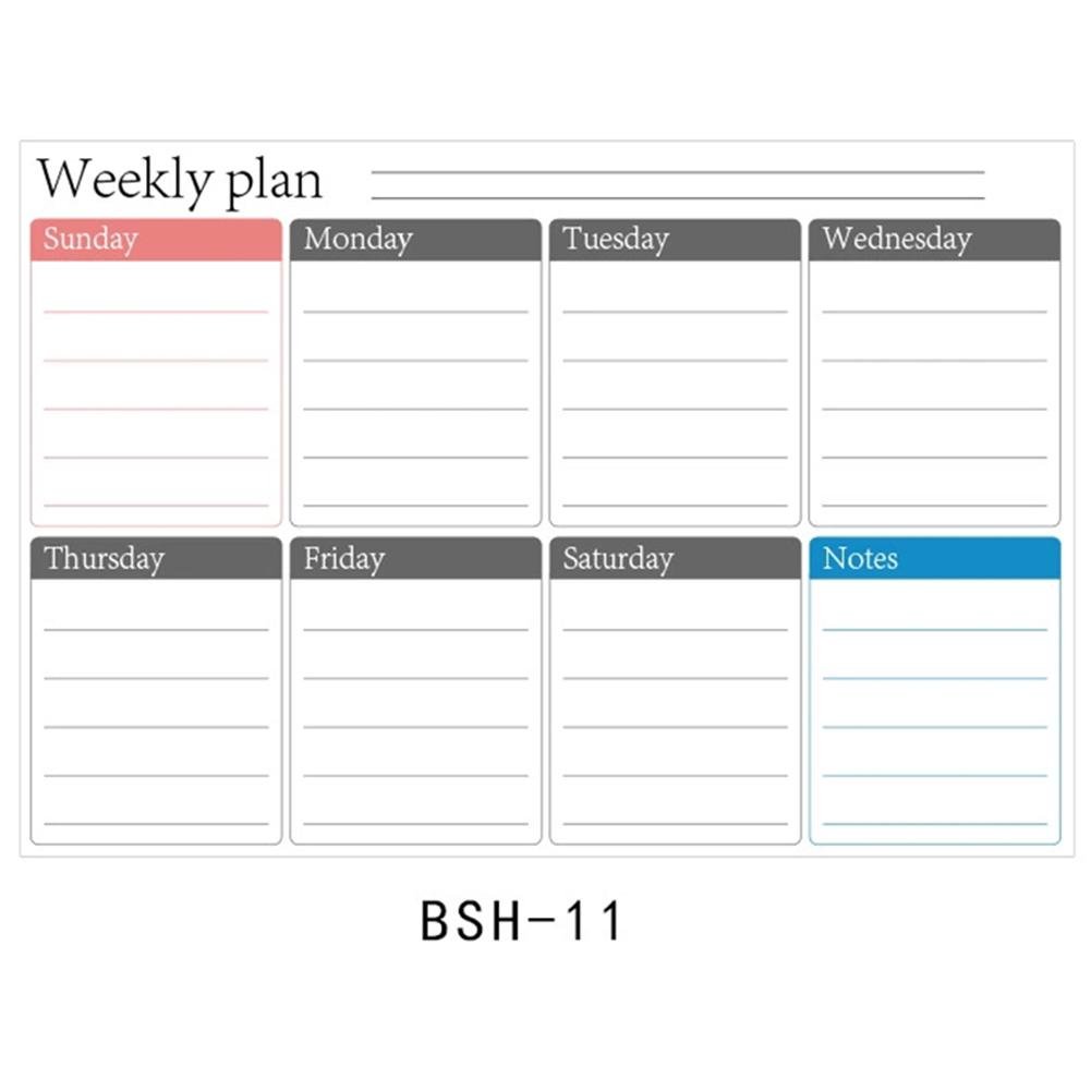 Herschrijfbare koelkaststicker thuis innovatieve magnetische kalender familie reis schema  a3 zachte magnetische droog uitwisbare planner berichten: Bsh 11