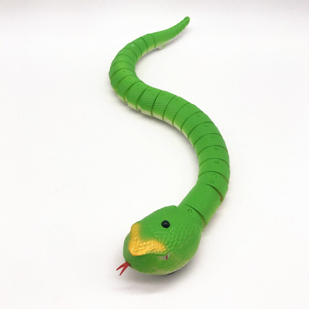 Jouet télécommandé à infrarouge RC serpent à sonnette réaliste, jouet amusant pour enfants, tour de Festival: Green
