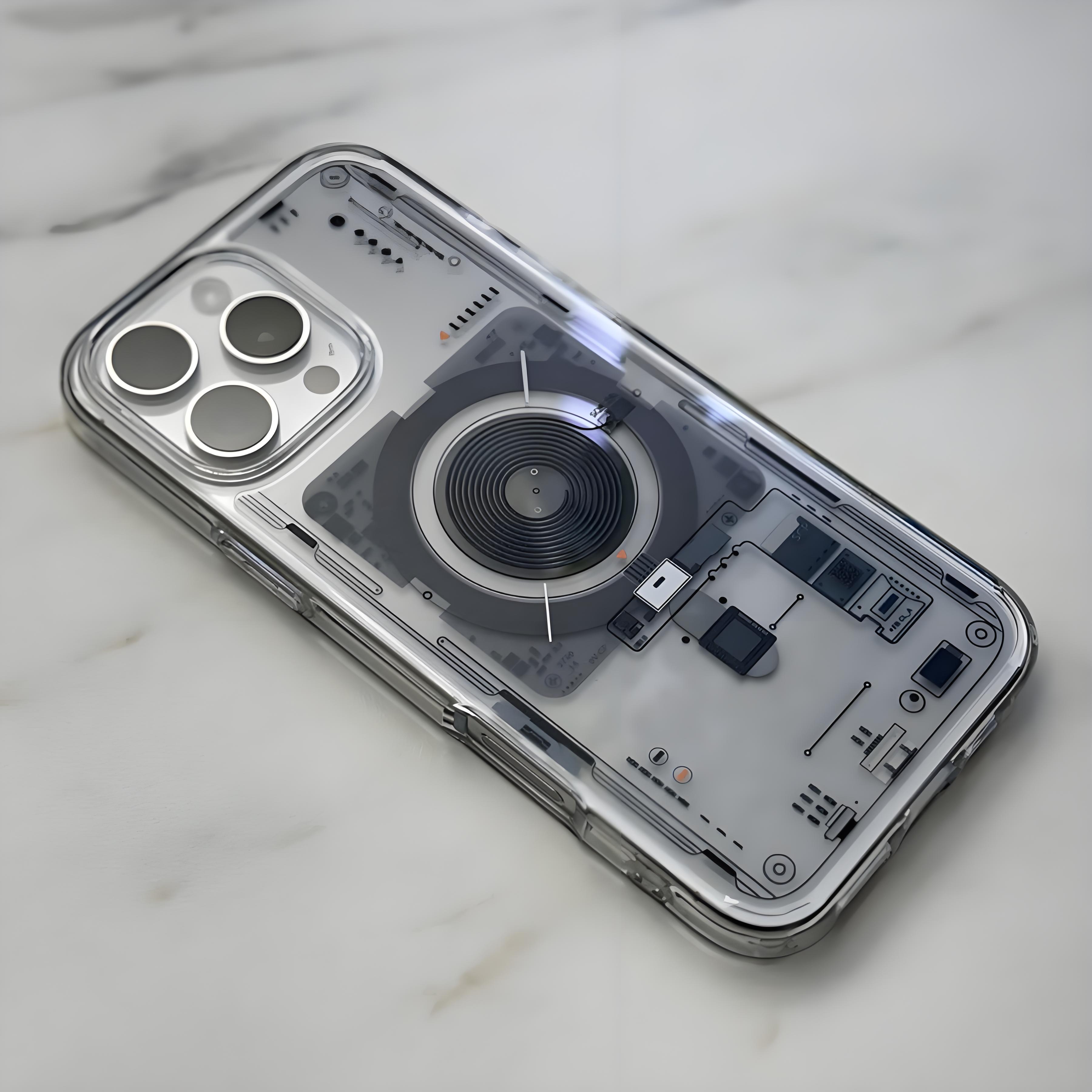 Technology Magnetic Case for iPhone 17 Pro Max 16 15 14 13 12 Cover 17Pro Clear Shockproof for MagSafe Phone Cases Coque