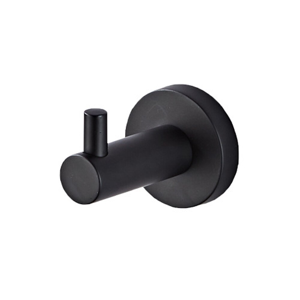 Juego de accesorios de baño ELLEN, soporte de papel higiénico negro, soporte para toalla, gancho para bata, anillo de TiweL, accesorios de baño ELF2300: Hook