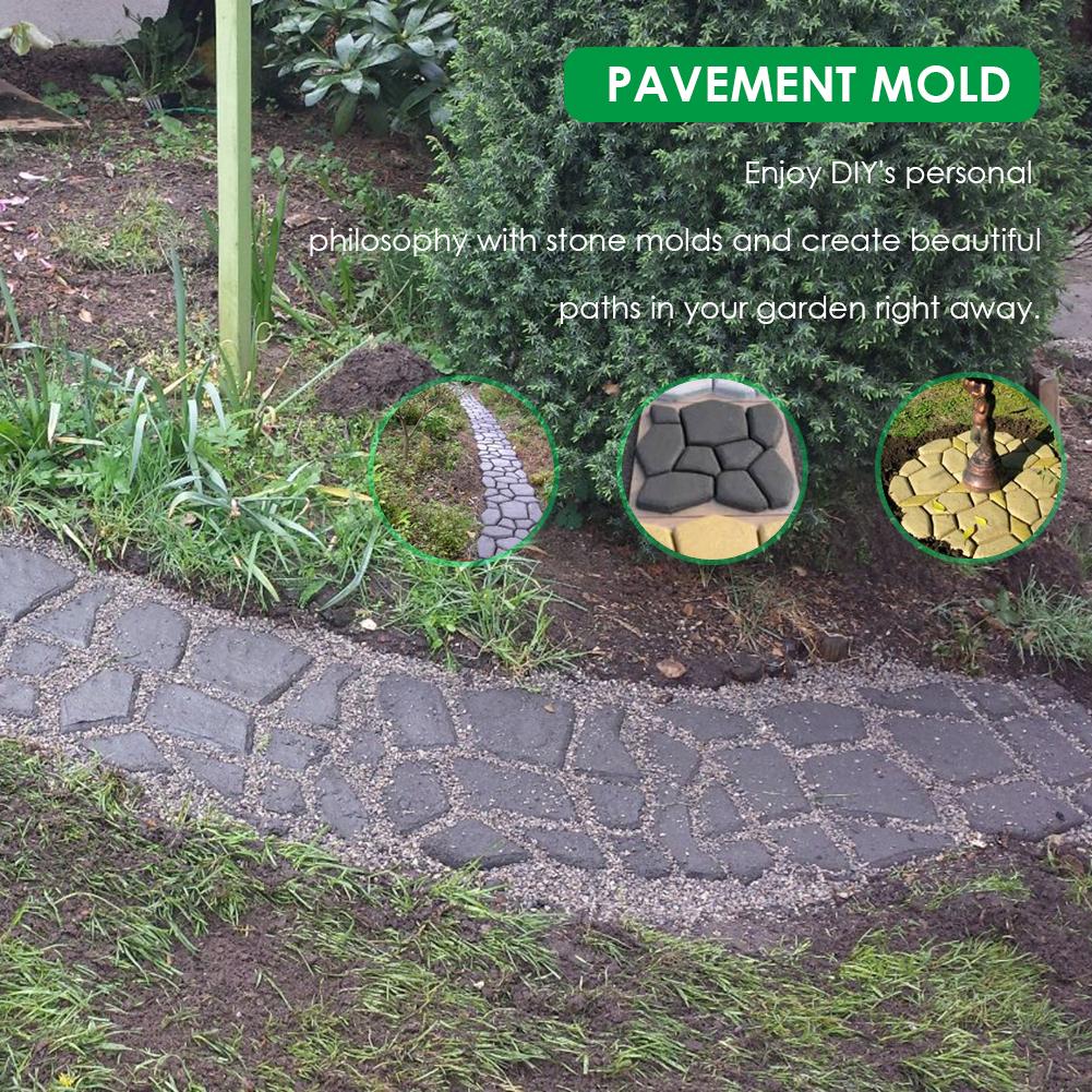 Road Concrete Molds Path Maker Pavement Mold Garden Walk Pavement Mold DIY Manually Paving Cement Brick Stone