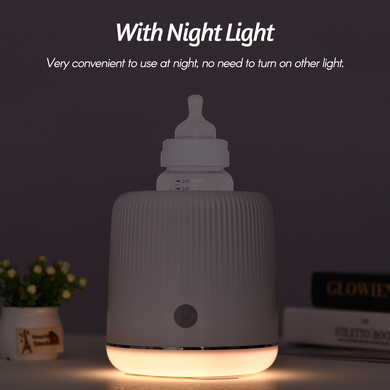 Agitador automático de biberones de leche para bebé, con luz nocturna, portátil, eléctrico, máquina para agitar biberones, batidora de leche en polvo