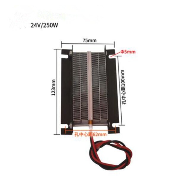 Plaque chauffante PTC, élément chauffant, Conduction thermique, 12V 150W / 12V 300W / 24V 250W / 24V 500W, 1 pièce: 24V 250W Holder
