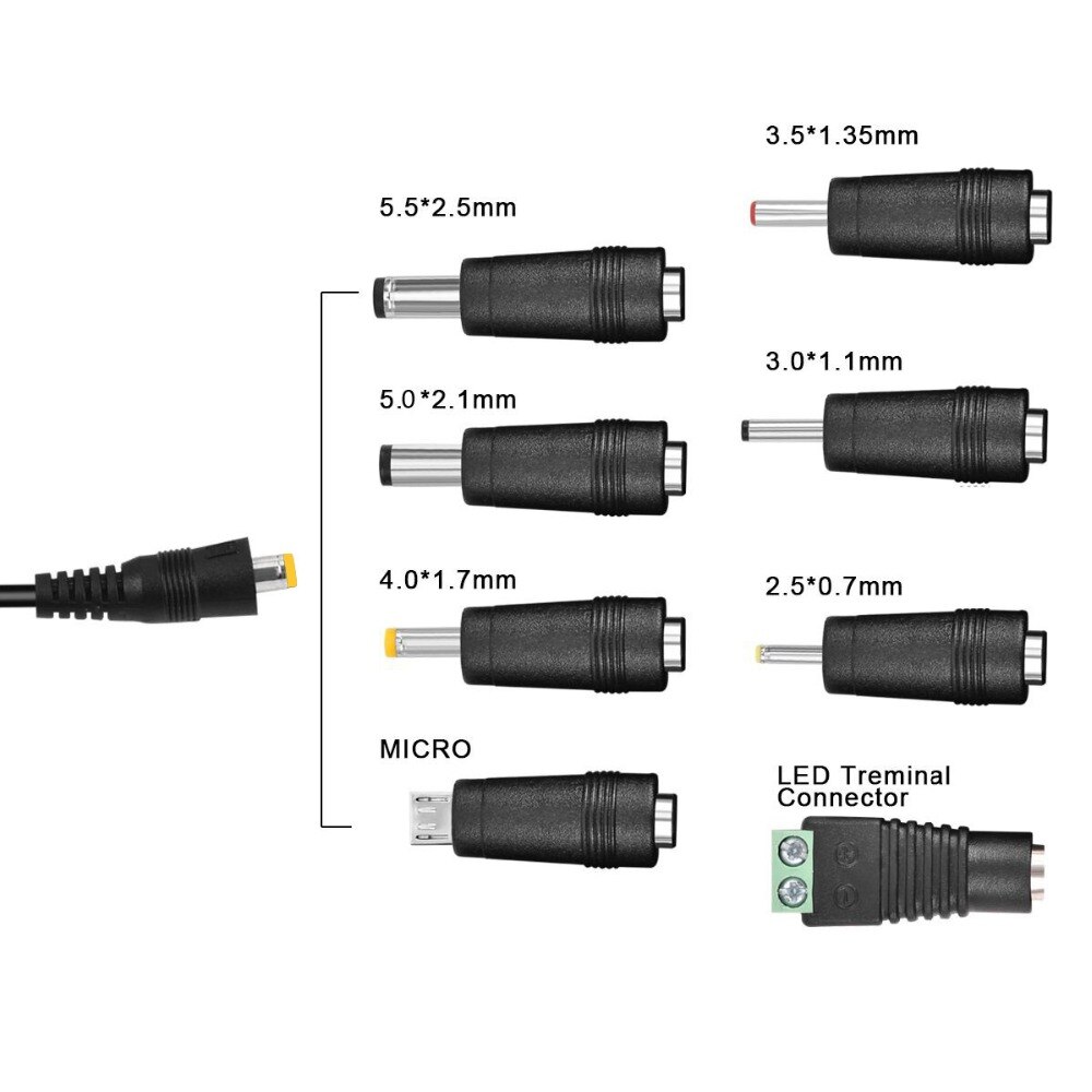 Tipps Adapter 12W Universal- AC/DC Adapter Schalt Netzteil Mit 8... – Grandado