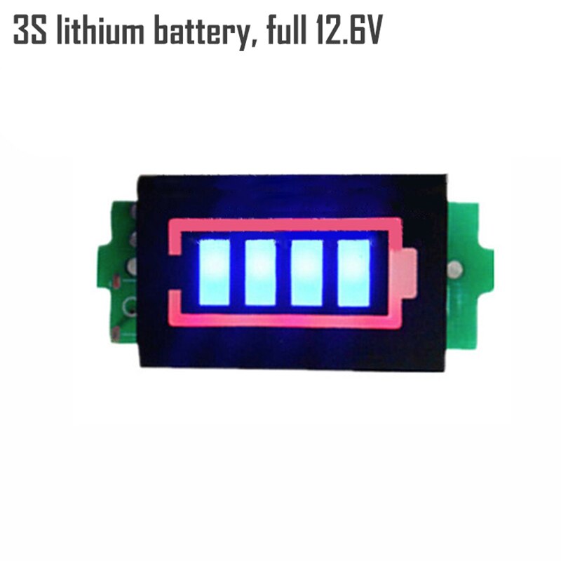 Li-Ion Lifepo4 Lood-zuur Batterij Capaciteit Indicator 12V 24V 36V 48V 60V 72 Display Lcd voltmeter Temperatuur Meter Tester JS-C35: FULL 12.6V