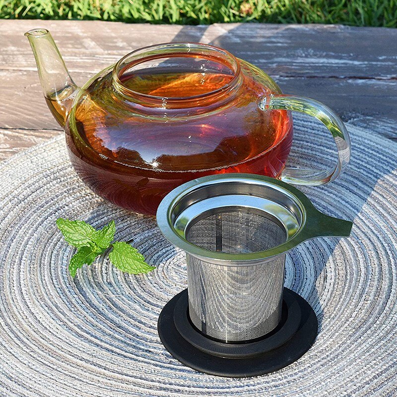 Thee Zetgroep Theepot Voor Losse Thee Fijne Mesh Theezeefje Voor Losse Blad Thee Grote Capaciteit Thee Steeper