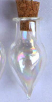 80Pcs Waterdrop Glas Wens Fles Kurk Lege Sample Potjes Diy Hangers Opslag Flacon Bruiloft Home Decoratie Benodigdheden: rainbow