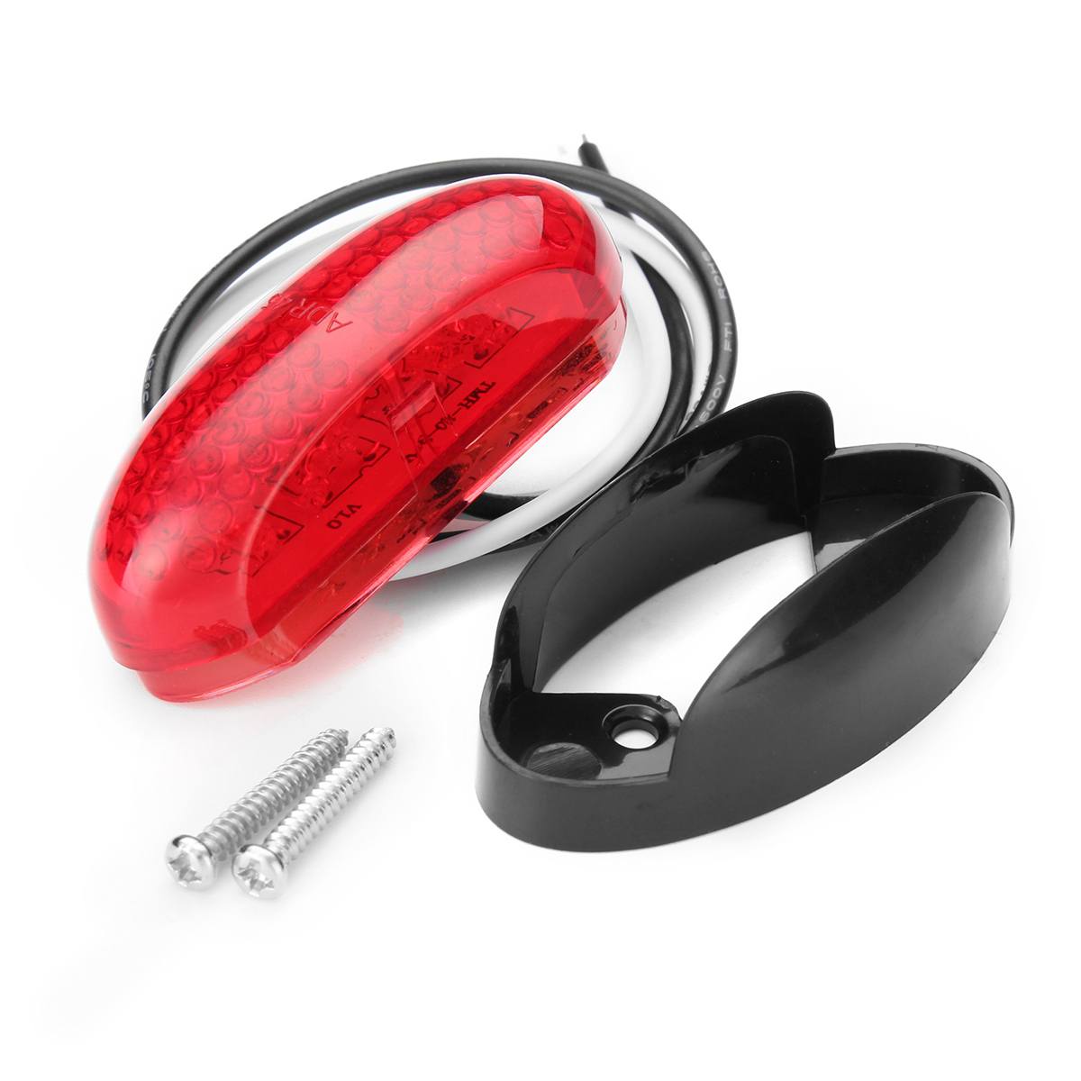 10pcs Red / Amber / White LED Side Marker Indicator Lights Lamp For Truck Trailer Lorry: Red