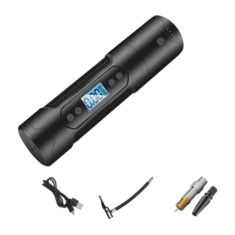 1pc Wireless Portable Air Compressor 150 PSI Tire Inflator USB Charging With LED