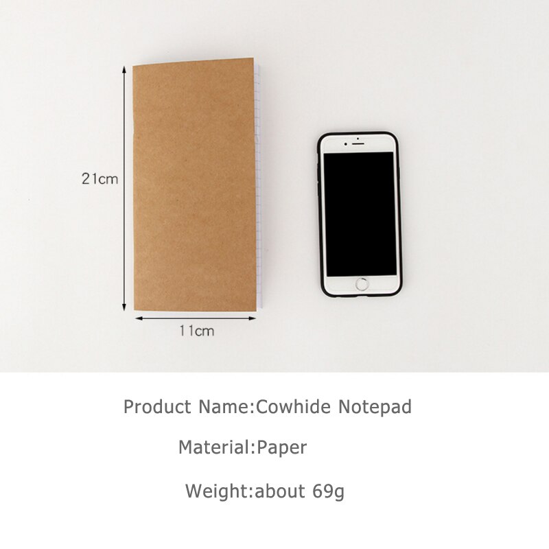 10books/pack Simple Retro Notebook blank&amp;dot&amp;Transverse line Mini Kraft Paper Notepad for Kids Student