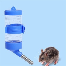 Kæledyrshund marsvin egern kanin drikkehoved rør springvand 3 størrelser plast hamster vandflaske dispenser foderautomat hængende