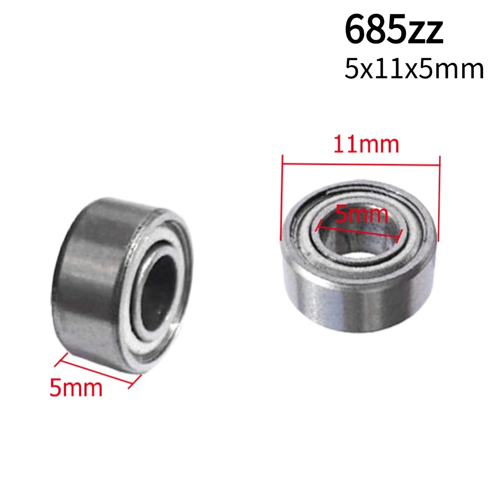 Rodamientos de bolas de piezas, pieza de acero al carbono con ranura profunda para monopatín, 10-100, 608zz, 623zz, 625zz, 626zz, 685zz, 688zz, 607zz: Grey / 10 Unids