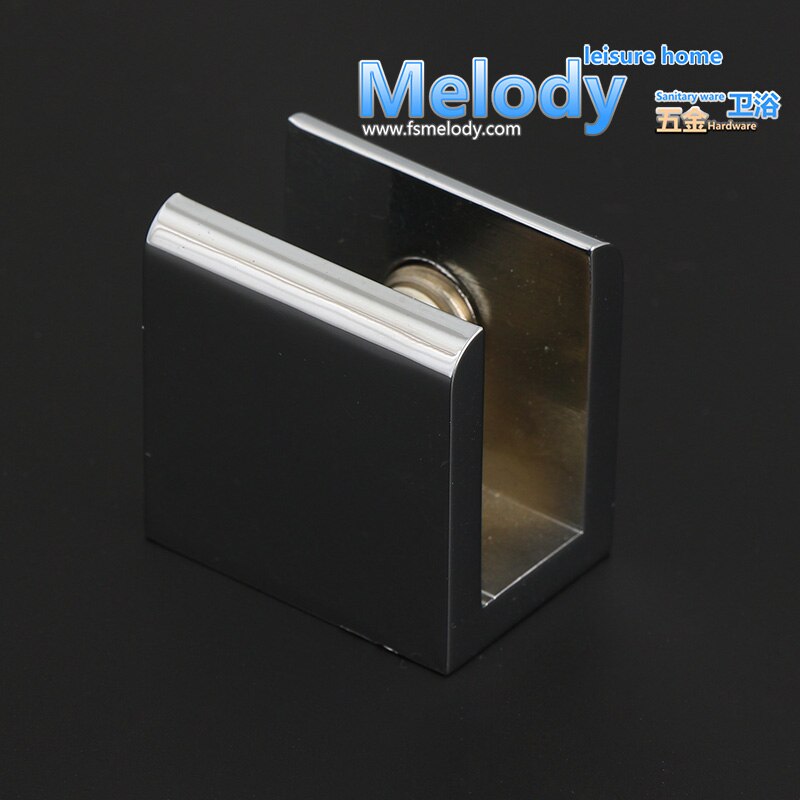 GC03 Shower screen enclosure glass panel Fixed Clamp Brass Chrome