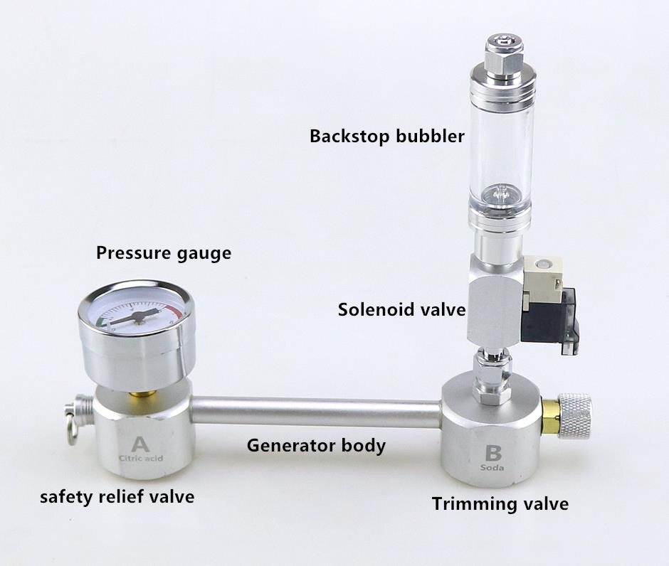 Akvarium diy  co2 generator system kit med tryk luftstrøm justering vand plante fisk aquariumco 2 ventil diffusor