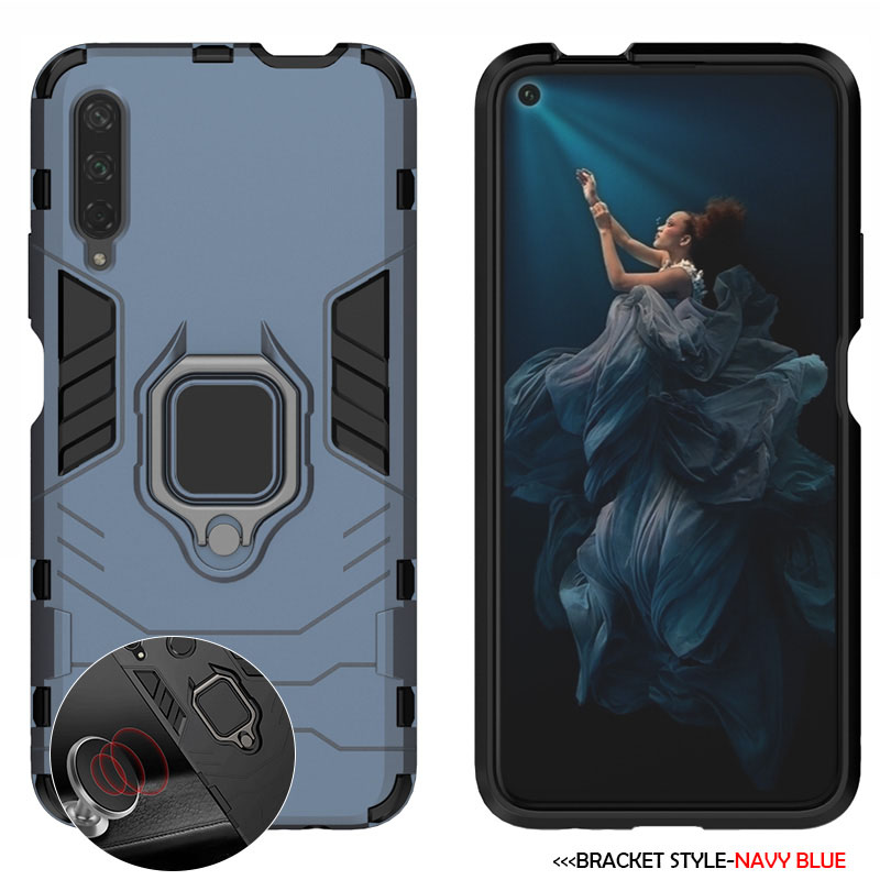 Case Voor Huawei Honor 9X Pro Premium STK-LX1 HLK-AL00 HLK-TL00 Global Versie Shockproof Armor Siliconen Telefoon Case Cover Coque: ABS / zwart