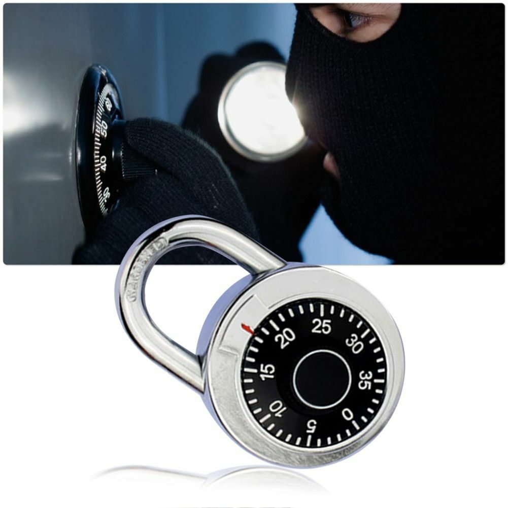 Rotary Padlock Digit Combination Code Lock Safe Dial Number Luggage Security