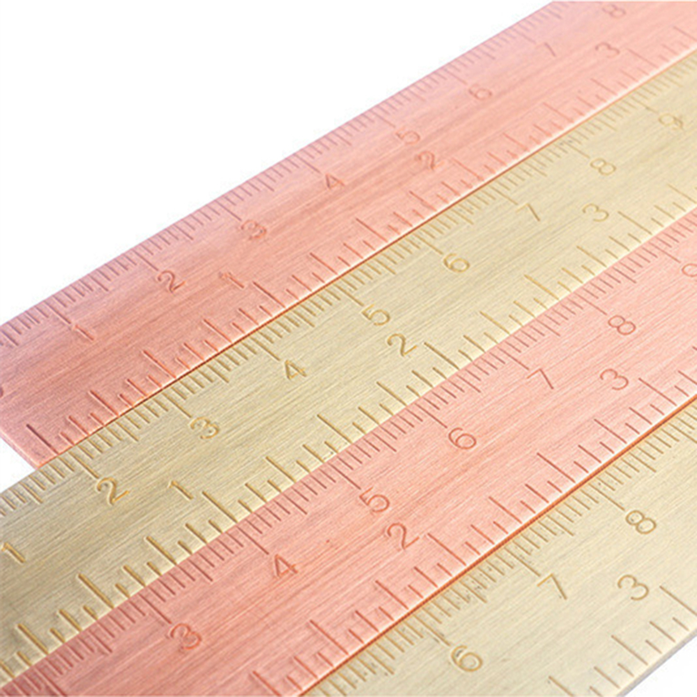 15cm messing rett linjal for skolekontor skrivesaker metallmaling tegneverktøy rose gull måler linjal bokmerke