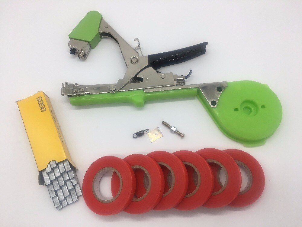 style Plant Branch Hand Tying Staples +Tapener +TapesBinding Machine Flower Vegetable Garden Garden Tools 1set