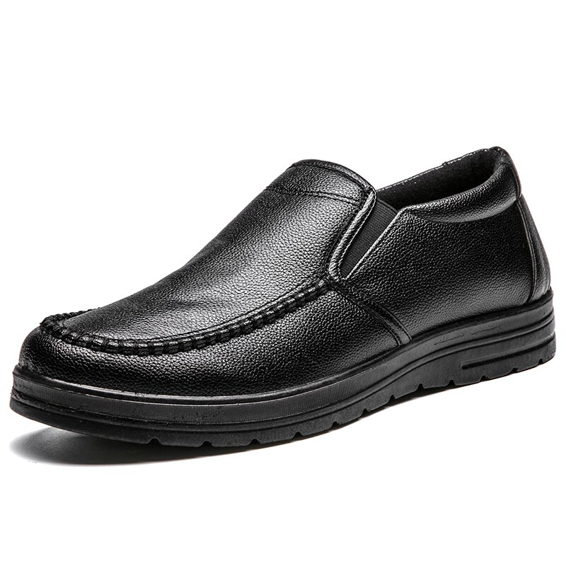 KELLYMen's set foot men's shoes Business leather shoes for men Lightweight casual shoes for men: Black / 8