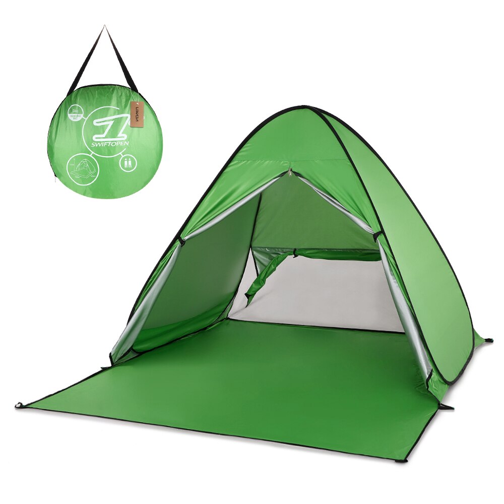 165 × 150 × 110cm automatisk telt instant pop up strandtelt letvægts uv-beskyttelse soloverdækning telt cabana telt udendørs camping: Grøn