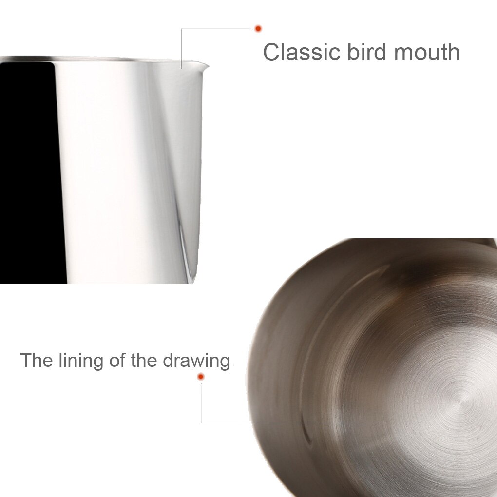 Dzbanek robić spieniania mleka z wbudowanym termometrem, stal nierdzewna (20 uncji/600 ml)