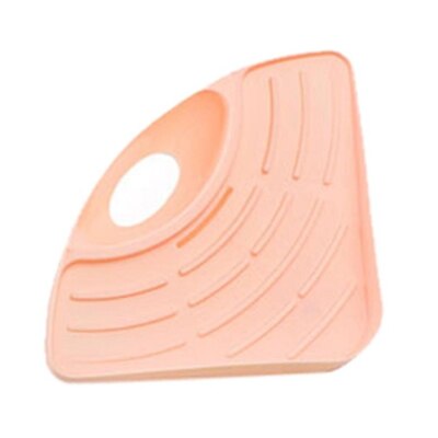 Kitchen Sink Caddy Sponge Holder Scratcher Holder Cleaning Brush Tray Sink Organizer: Pink