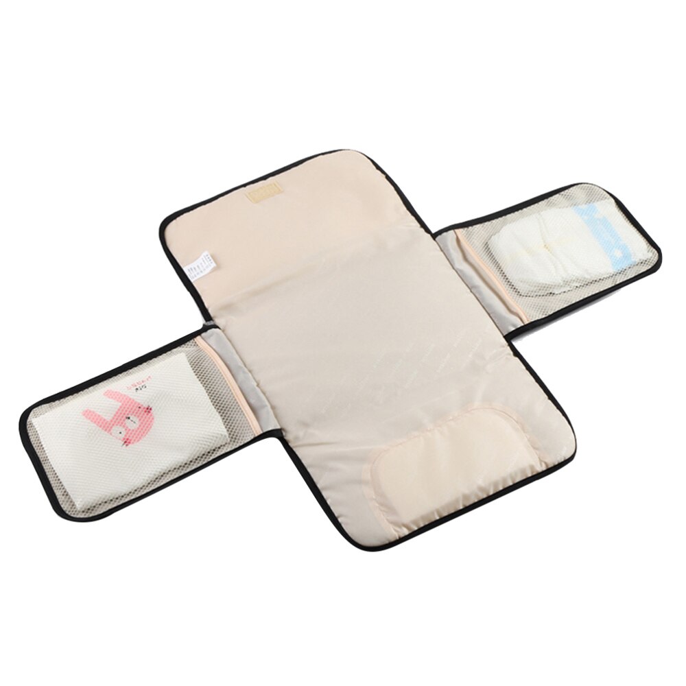 1Pc Baby Luier Mat Opvouwbare Luiers Aankleedkussen Draagbare Waterdichte Luier Verandering Mat Opbergtas (Grijs)