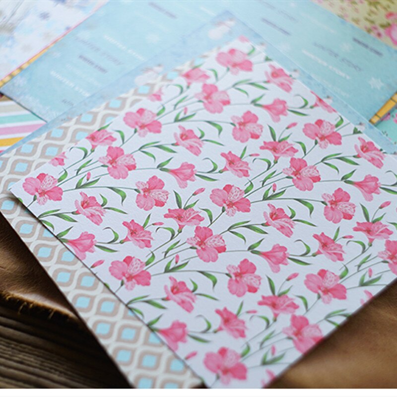 DIY Fox Pattern Scrapbooking Paper Packs 24 Sheets 6'' Decorative Craft Wrapping Paper Printed Background Handmade Pads Making